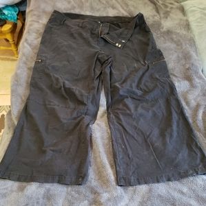 Wide leg plus size black pants